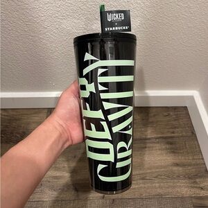 STARBUCKS WICKED DEFY GRAVITY  2024 TUMBLER 24 OZ. NEW GLOW IN THE DARK